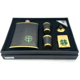 تصویر ست قمقمه جیبی 2شات240cc فندک شبدر کد L540414 