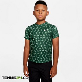 تصویر تی شرت تنیس بچگانه نایک NikeCourt Dri-FIT Victory Printed- سبز 