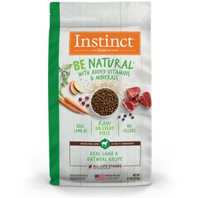 تصویر غذای خشک سگ اینستینکت با طعم بره Instinct Be Natural Real Lamb and Otmeal وزن 2 کیلوگرم 