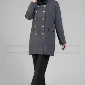 تصویر مانتو شلوار کتی اداری | مدل آروشا | کد 2065 