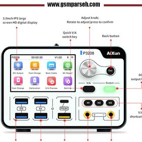 تصویر منبع تغذیه وشورت کیلر هوشمند Aixun مدل P3208 Aixun P3208