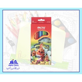 تصویر مداد رنگی 12 رنگ فکتیس جعبه مقوایی Factis