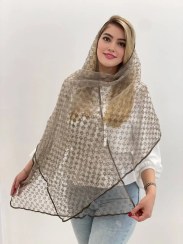 تصویر شال توری حریر مخمل لوکس 