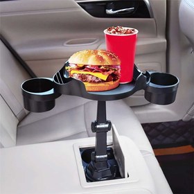 تصویر نگهدارنده جا لیوانی و سینی غذا مخصوص خودرو مدل SC222 CAR BALANCE TRAY CUP HOLDER SC222