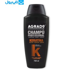 تصویر شامپو کراتینه آگرادو مناسب برای موهای وز حجم 750 میلی لیتر Agrado Keratin professional shampoo 750 ml