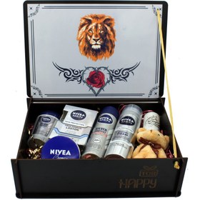 تصویر ست هدیه مردانه پک بهداشتی نیوآ سیلور پروتکت مدل شیر شاه 6 تکه 