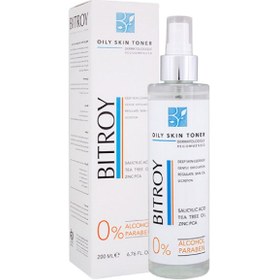 تصویر تونر پاک کننده بیتروی مناسب پوست چرب 200 میل Bitroy Cleansing Toner And Anti Pollution for oily skin 200ml