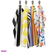 تصویر دستمال آشپزخانه آیکیا، مدل RINNIG ،طرحهای متفاوت، 45×60 سانتی متر، 4 بسته 