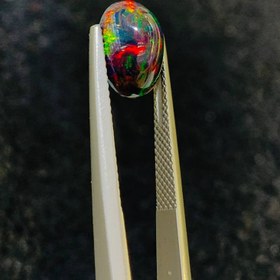 تصویر نگین اپال مشکی اصل سایز 9*12 میلی‌متر 