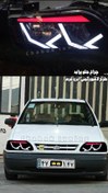 تصویر چراغ جلو پراید ۱۳۱/صبا طرح لامبورگینی ابرو قرمز 