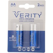 تصویر باتری قلمی وریتی مدل VERITY LR6-S Super Alkaline بسته دو عددی Verity Ultra Alkaline LR06 1.5V AA Battery 2 Of Pack