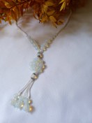 تصویر گردنبند دستساز هندی با سنگ اوپال 