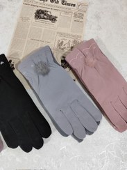 تصویر دستکش وارداتی زنانه ضد آب کیفیت درجه یک، داخل خز، رویه ضد اب