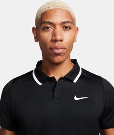 تصویر پلوشرت تنیس مردانه نایک NikeCourt Advantage Dri-FIT- مشکی 