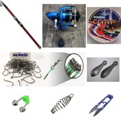 تصویر ست لوازم ماهیگیری چوب آلبااستار و چرخ GW Albastar & GW fishing pack