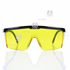 تصویر عینک موتورسواری رنگ زرد 