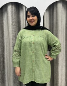 تصویر مانتو لینن اسلپ ترک کد :116 