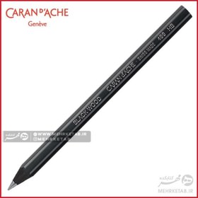 تصویر مداد طراحی جامبوی بدنه مشکی کرن داش CREATIVE ART MATERIALS Caran D’ache Black Wood Pencil 