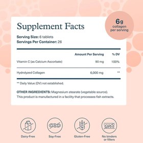 تصویر قرص کلاژن ساز یوتئوری همراه با ویتامین C بسته 290 عدد Youtheory Collagen 290 Tablets
