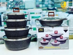 تصویر سرویس قابلمه 10 پارچه گرانیتی مارک زیو ترکیه ZIO مدل Z-7105 Pot service 10 pieces of granite Zio brand Turkey ZIO model Z-7105