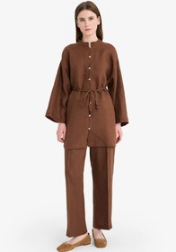 تصویر تونیک زنانه قهوه ای دفکتو 