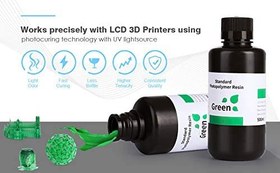 تصویر رزین رنگ سبز شفاف 500 گرمی ELEGOO 3D Printer Resin - ارسال 20 روز کاری 