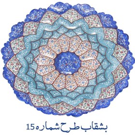 تصویر بشقاب میناکاری قطر 40 قلمی 