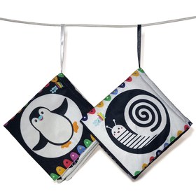 تصویر کتاب های پارچه ای سیاه و سفید(مجموعه 2 عددی ) 