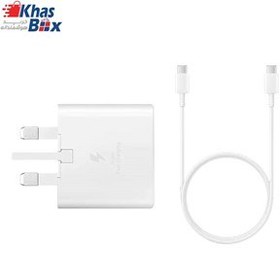 تصویر آداپتور شارژ سامسونگ 25 وات مدل PD Adaptor تایپ سی | اورجینال 