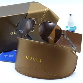 تصویر عینک آفتابی خلبانی گوچی ترند GUCCI UV400 فول پک کد 1 