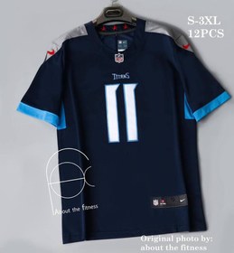 تصویر تیشرت راگبی NFL رنگ سورمه ای شماره 11 Navy blue NFL rugby jersey number 11