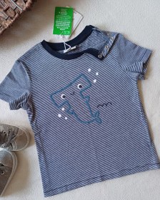 تصویر تیشرت نوزادی نخی برند OVS مناسب 1 تا 2 سال OVS brand cotton baby t-shirt suitable for 1 to 2 years