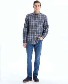 تصویر Regular Fit Uzun Kollu Ekose Erkek Gömlek 