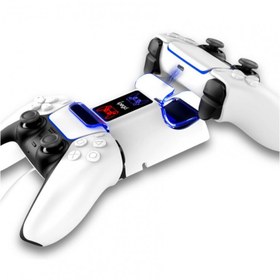 تصویر پایه شارژ دسته بازی پلی استیشن آی پگا DualShock 5 iPega DualShock 5 Dual Controller Playstation Charging Station