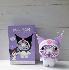 تصویر پنکه شارژی فانتزی پریناز مدل کاراکتری طرح کرومی 