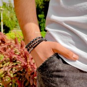 تصویر دستبند مردانه 3دورپیچ 