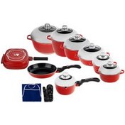 تصویر سرویس پخت و پز ۲۶ پارچه عروس مدل کلاسیک خطی Aroos Classic Cooking Service