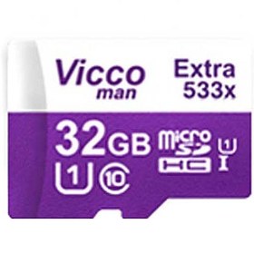 تصویر کارت حافظه 32 گیگابایت ویکومن Vicco Extra U1 80MB/s دیجی فردا memory card