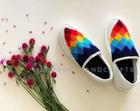 تصویر گیوه کد 01- طرح لوزی رنگی 