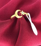 تصویر انگشتر طرح ماه و ستاره 