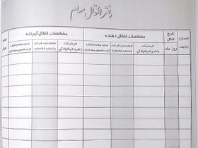 تصویر دفتر حسابداری مدل انتقال سهام مدل رحلی 100 برگ 