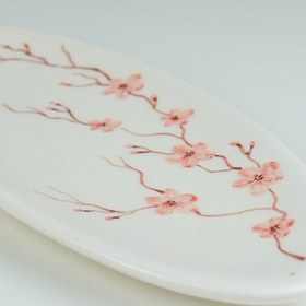 تصویر چایخوری 3 تکه دیس شیرینی و فنجان و زیرفنجانی طرح نیلابی