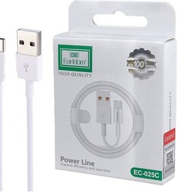 تصویر کابل تبدیل USB به USB-C ارلدام مدل EC-025C طول 1 متر 