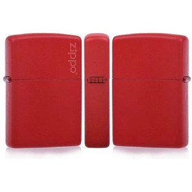 تصویر فندک زیپو لوگو قرمز اورجینال ZIPPO LOGO RED