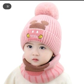 تصویر کلاه و شال رینگی میکی 