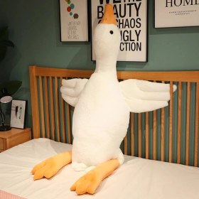 تصویر عروسک طرح غاز بالشتی مدل کامفورت کد JIMI110 طول 90 سانتی‌متر 