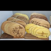 تصویر ست زیر لیوانی چوب گردو 