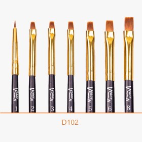 تصویر براش گریم سرصاف D102 سایز 2 ورژن Vergen D102 Makeup Brush Size 2