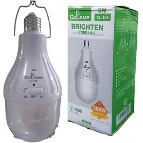 تصویر لامپ شارژی سر پیچی 150 وات CCLAMP مدل CL-109 Rechargeable screw-top lamp 150W CCLAMP model CL-109