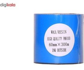 تصویر ریبون پرینتر لیبل زن NP مدل Wax Resin 60mm x 300m 